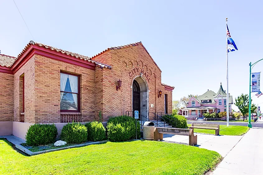 The City Hall building in Fallon, Nevada.