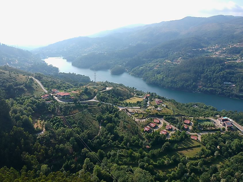 Aerial view of Vieira do Minho, Portugal.