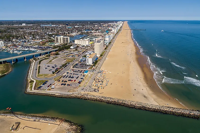 The oceanfront at Virginia Beach, Virginia.