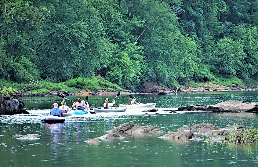 The Oconee river in Milledgeville, Georgia.