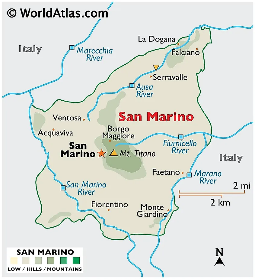 San Marino map