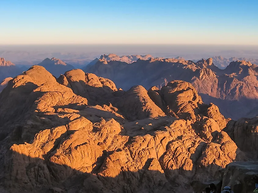 Aerial view of the summit of Mount Sinai.