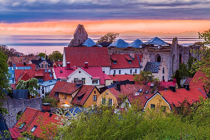 A view of Visby on Gotland Island, Sweden.