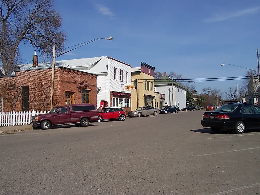 Part of Pepin's business district, Pepin, Wisconsin