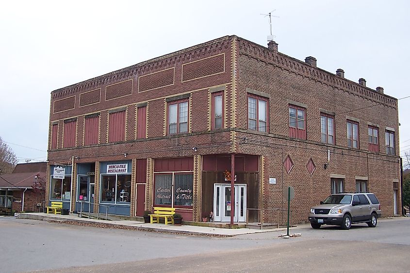 Downtown Van Buren, Missouri.
