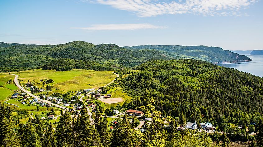 Panoramic view of Sainte-Rose-du-Nord, Quebec