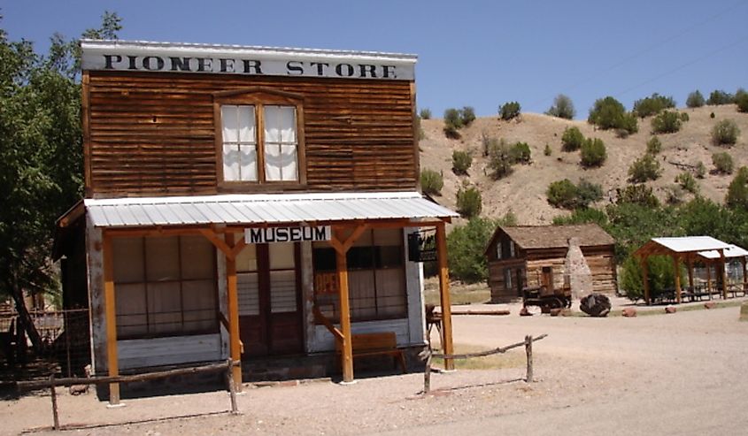 Geronimo Trail Scenic Byway, The Pioneer Store Museum, Chloride, New Mexico.