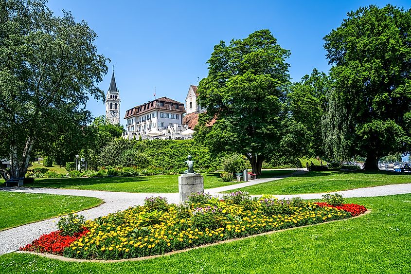 A beautiful garden in Romanshorn, Switzerland.