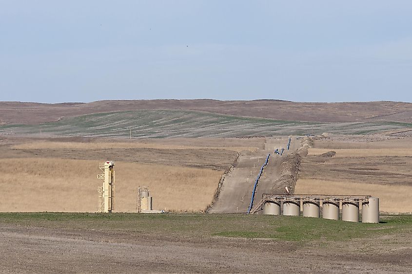 Oil pipeline in North Dakota