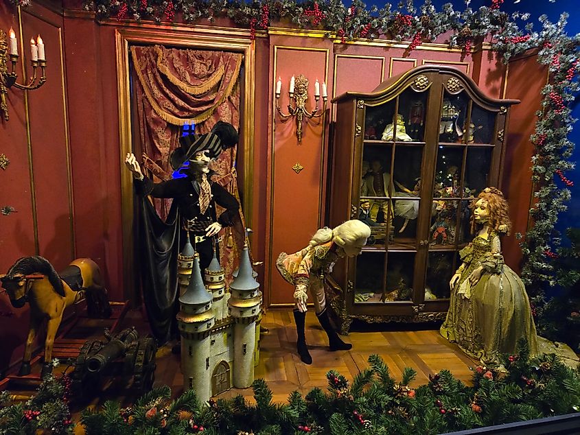 Displays inside Castle Noel in Medina, Ohio.