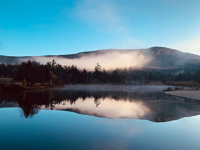 Early morning reflections Waterville Valley, New Hampshire.