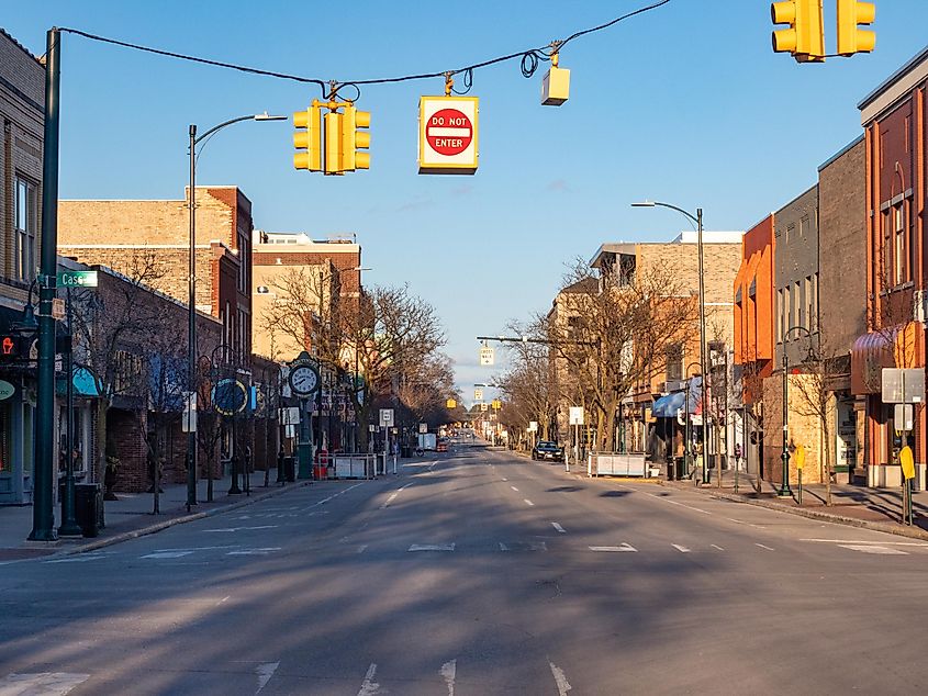 Downtown Traverse City in Michigan