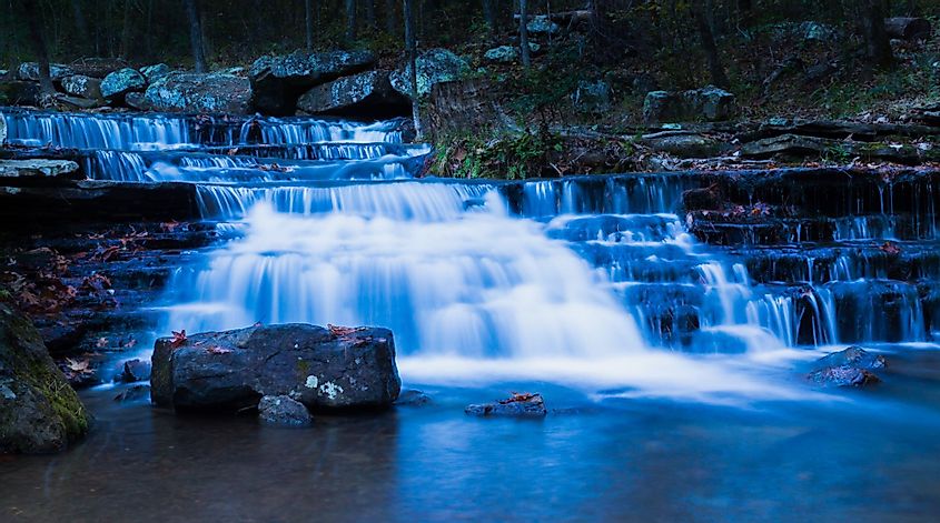 Waterfall on Collins Creek Trail in Heber Springs, Arkansas