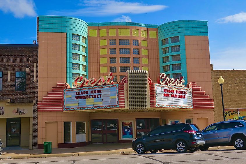 Crest Theater in Great Bend, Kansas, which is home to the Great Bend Community Theatre.