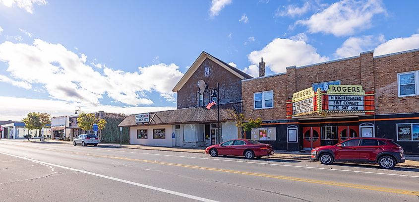 Downtown Rogers City, Michigan