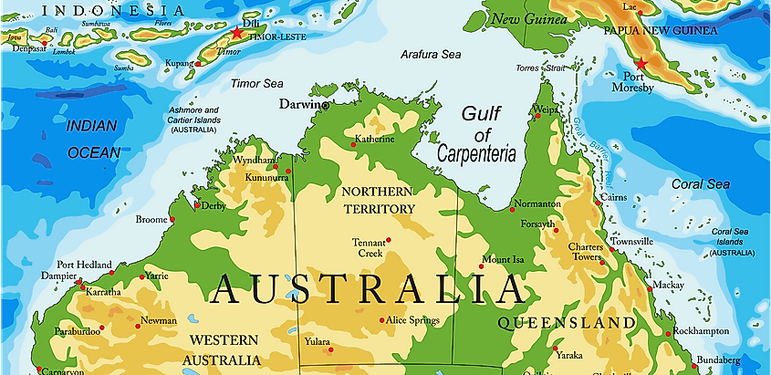 Map of Gulf of Carpentaria