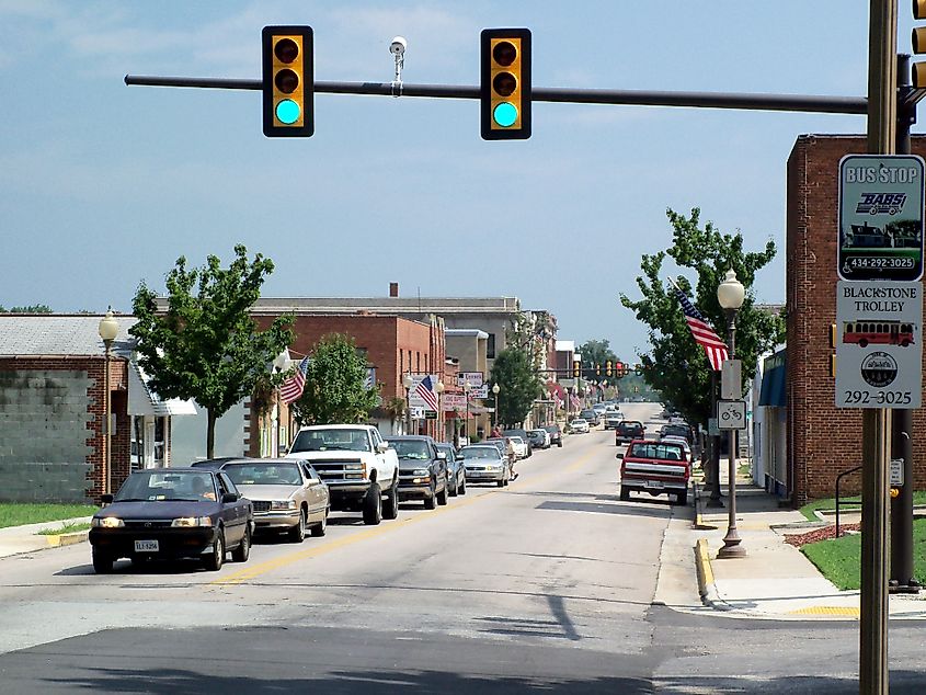 Blackstone, Virginia. Credit: Idawriter, CC BY-SA 3.0 <https://creativecommons.org/licenses/by-sa/3.0>, via Wikimedia Commons