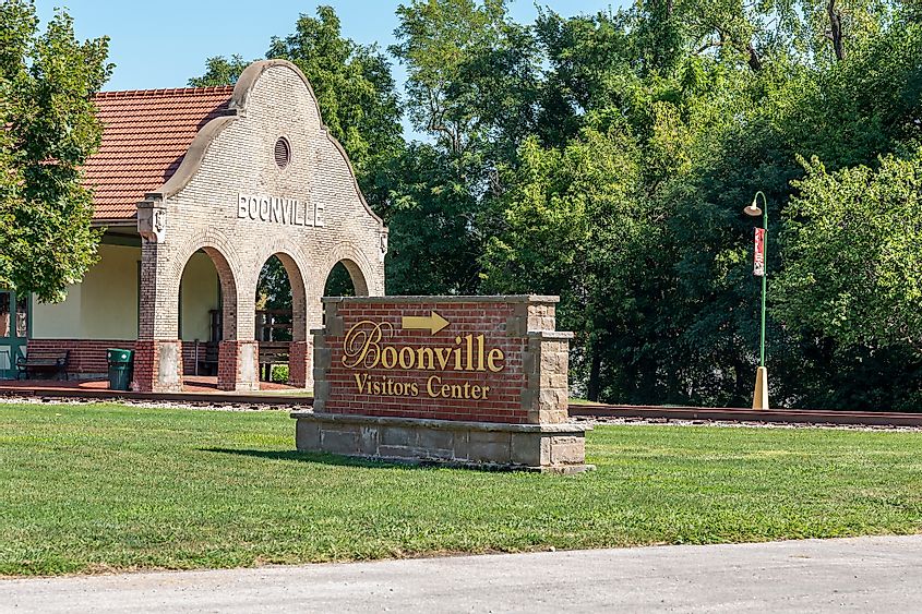 City of Boonville Visitor Center sign