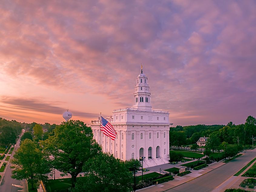 The Nauvoo Illinois Temple in Illinois.