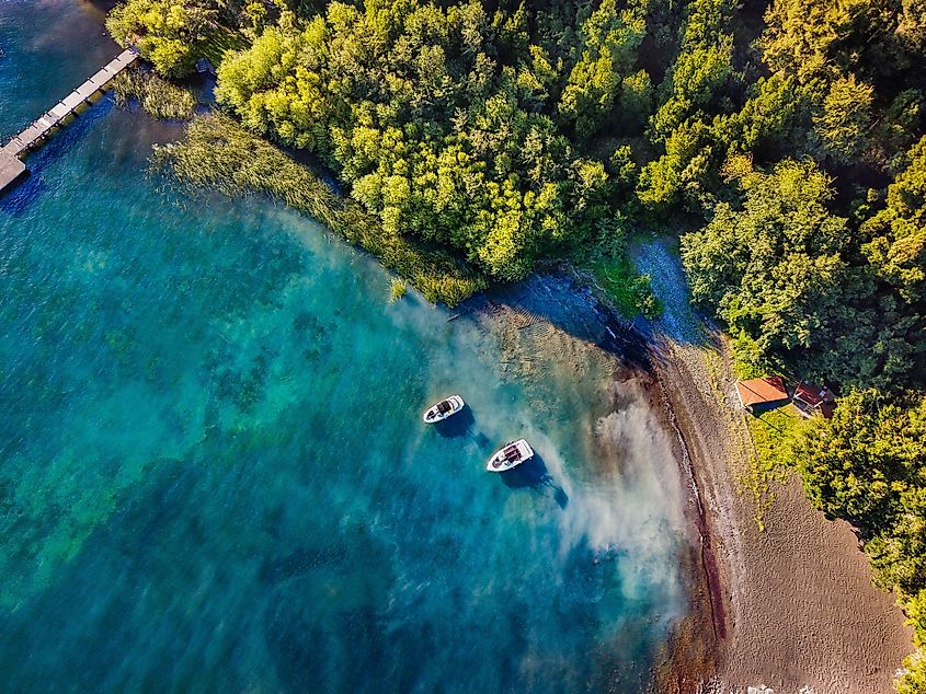 Villarrica Lake in Pucón, Chile.