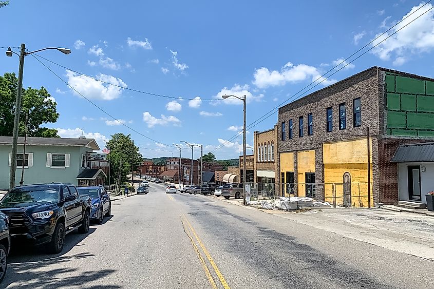 View of downtown Jefferson City in Tennessee.