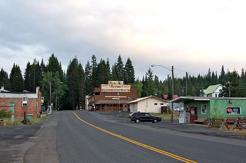 Downtown Elk City, Idaho. 