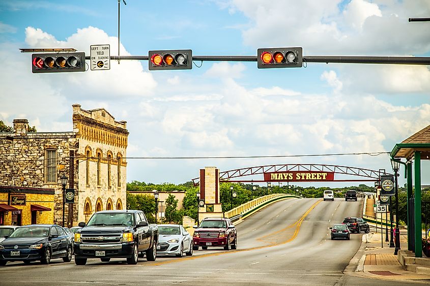 View of downtown Round Rock in Texas.