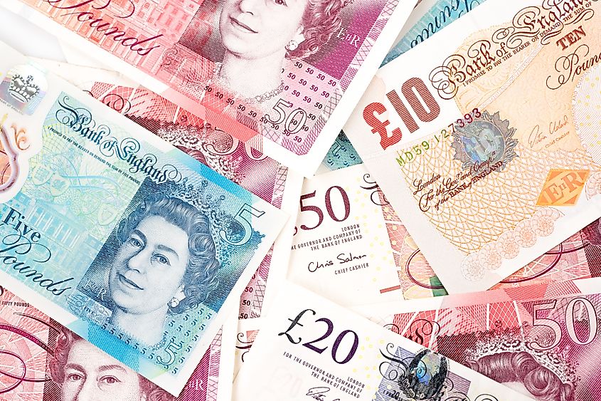 British pound banknotes