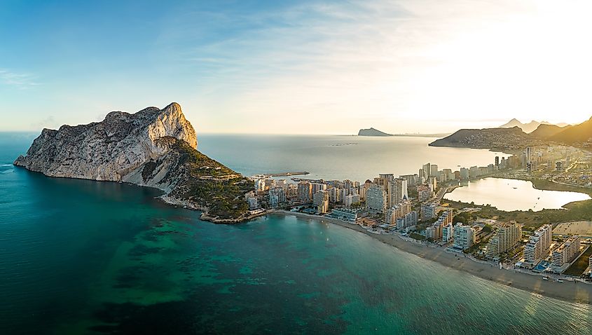 Aerial view of Calpe, Spain