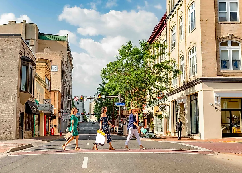 Downtown Harrisonburg, Virginia.