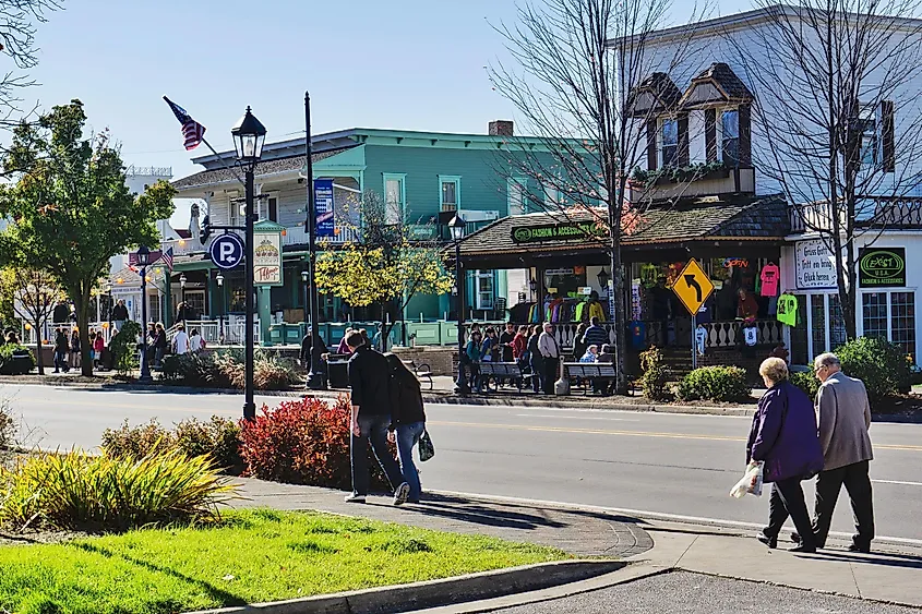 Street view in Frankenmuth, Michigan.