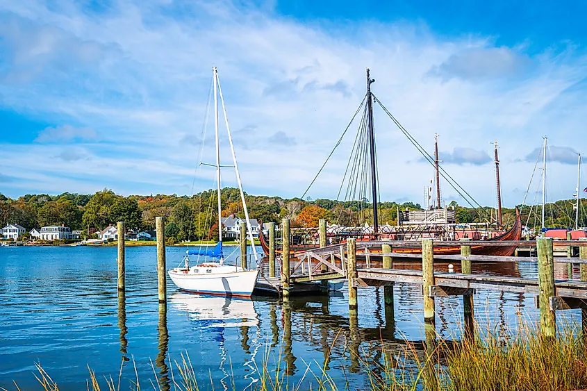 The seaport at Mystic, Connecticut.