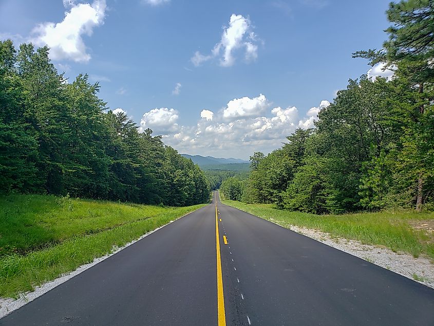 The Talladega National Forest by Scenic Route 281, also known as Skyway Mountainway, in Delta, Alabama.