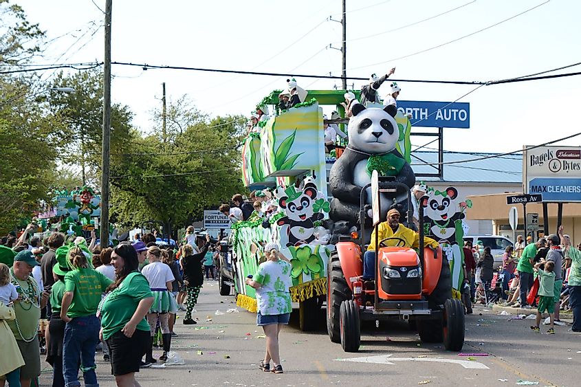 The Old Metairie Saint Patrick's Day parade in Metairie, Louisiana