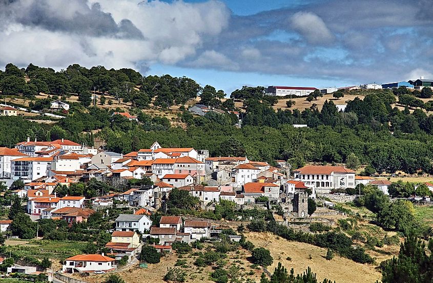 View of the town of Vinhais, Portugal