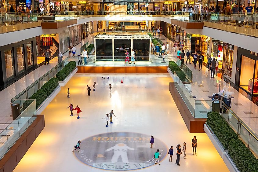  Inside The Galleria Mall, the largest mall in Texas