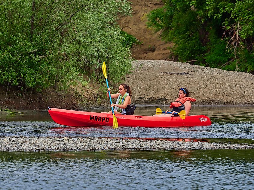 People paddling on the Russian River