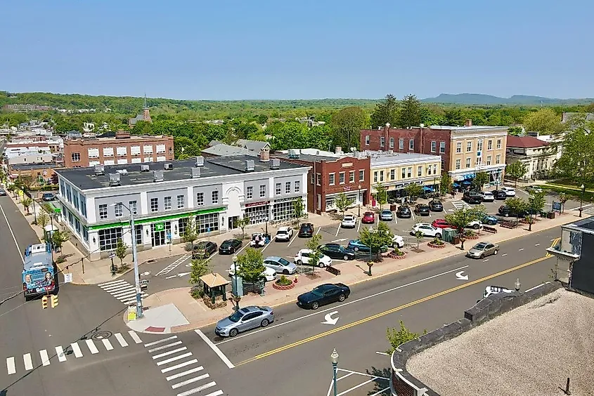 Downtown Wallingford, Connecticut.