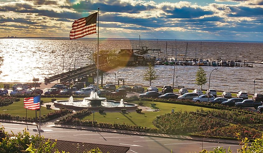 A cool evening view at Fairhope, Alabama