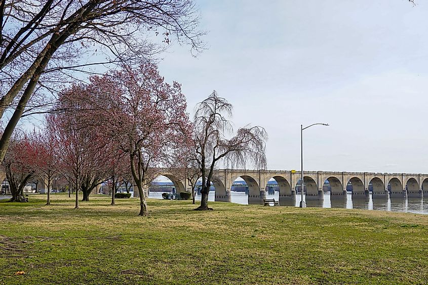 The Capital Area Greenbelt near the Philadelphia and Reading Railroad Bridge