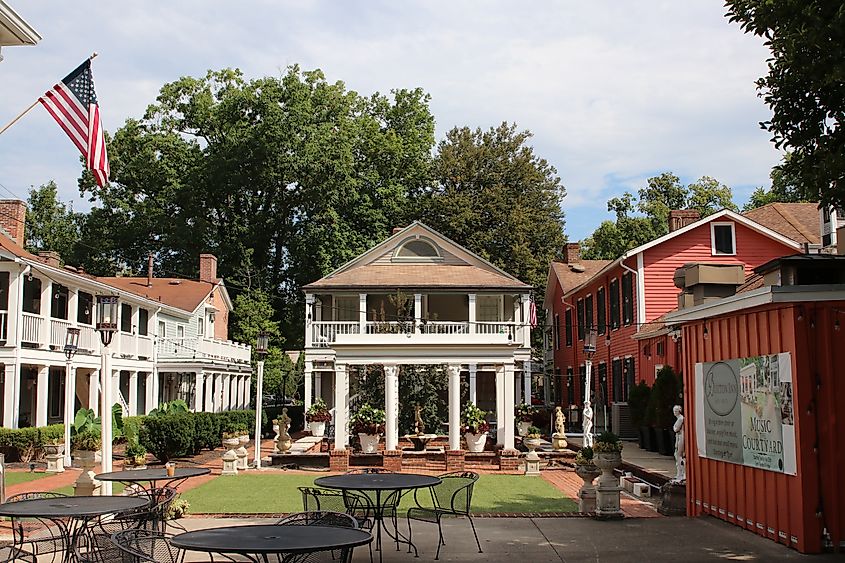 Granville Ohio August 28, 2021 The Buxton Inn Bed and Breakfast in downtown Granville.