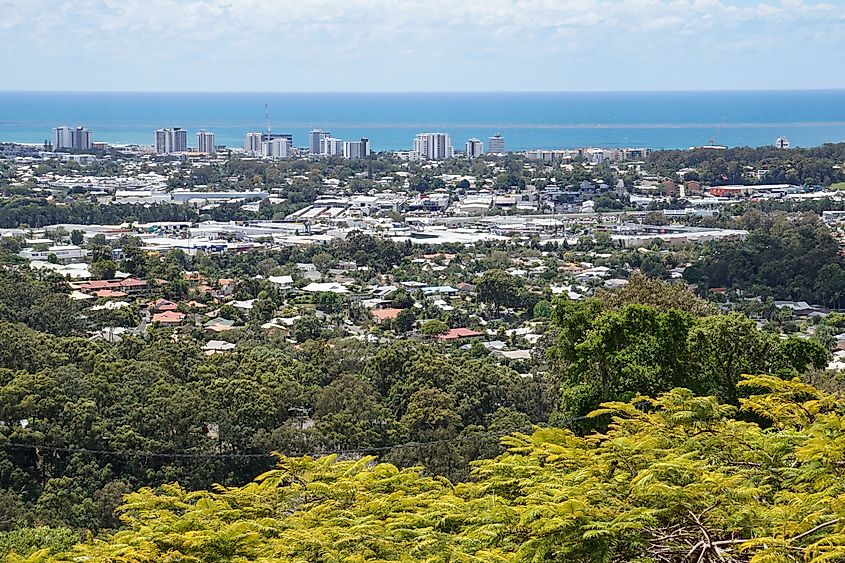 View from Buderim Hill in Buderim, Sunshine Coast, Queensland, Australia.