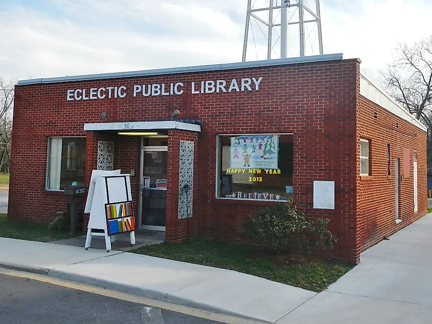 the public library in Eclectic, Alabama.