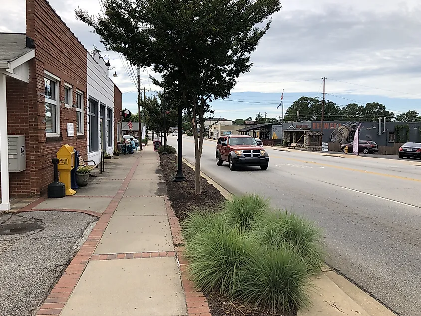 U.S. Route 276 running through Travelers Rest, South Carolina.