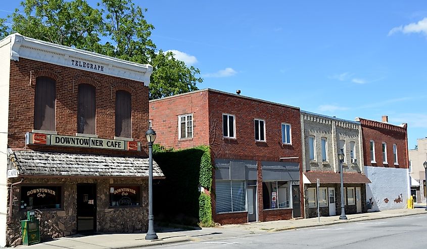 View of part of the downtown of Atlantic, IA, the county seat of Cass County