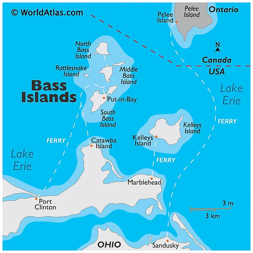 Bass Islands map