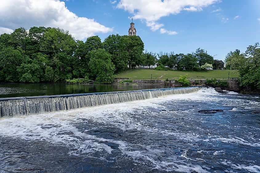 Slater Mill Historic Site at Blackstone River Valley National Historical Park in Pawtucket, Rhode Island