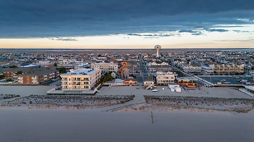 Aerial view of Margate City, New Jersey