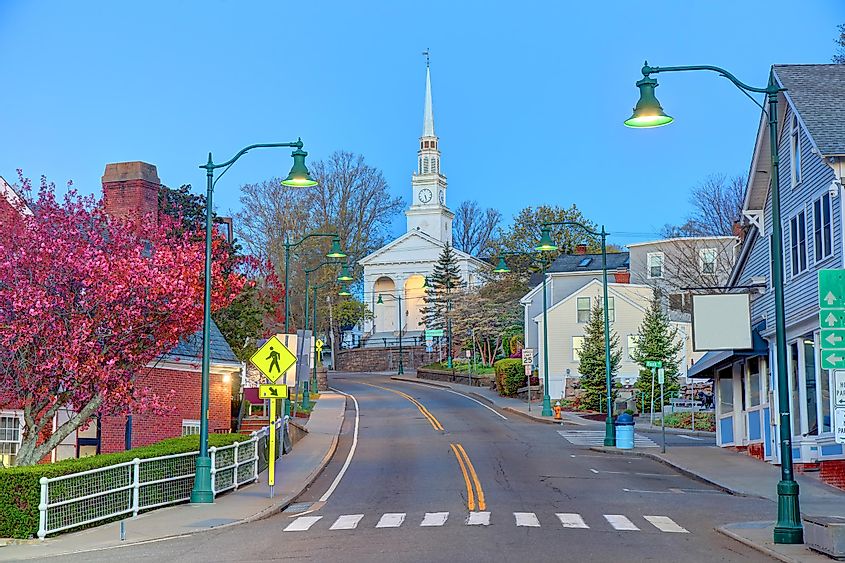 Old buildings in Mystic, Connecticut