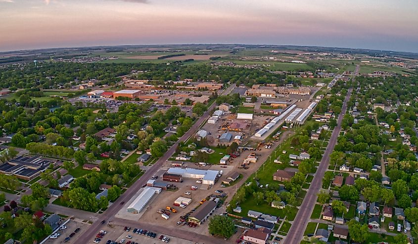 Watertown, South Dakota during a Summer Sunset